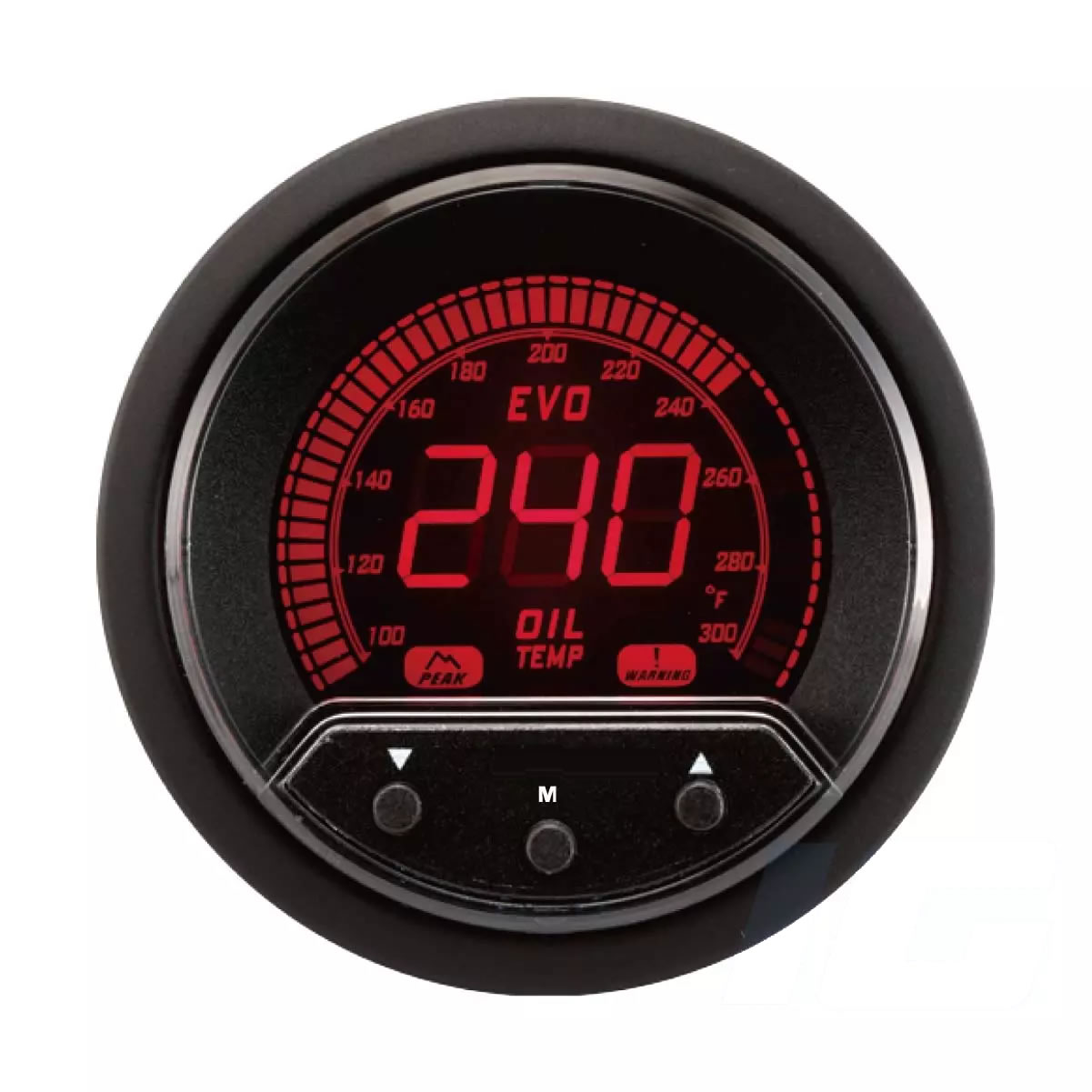 52mm LCD Performance Car Gauges - Oil Temp Gauge With Sensor and Warning and Peak For Your Sport Racing Car